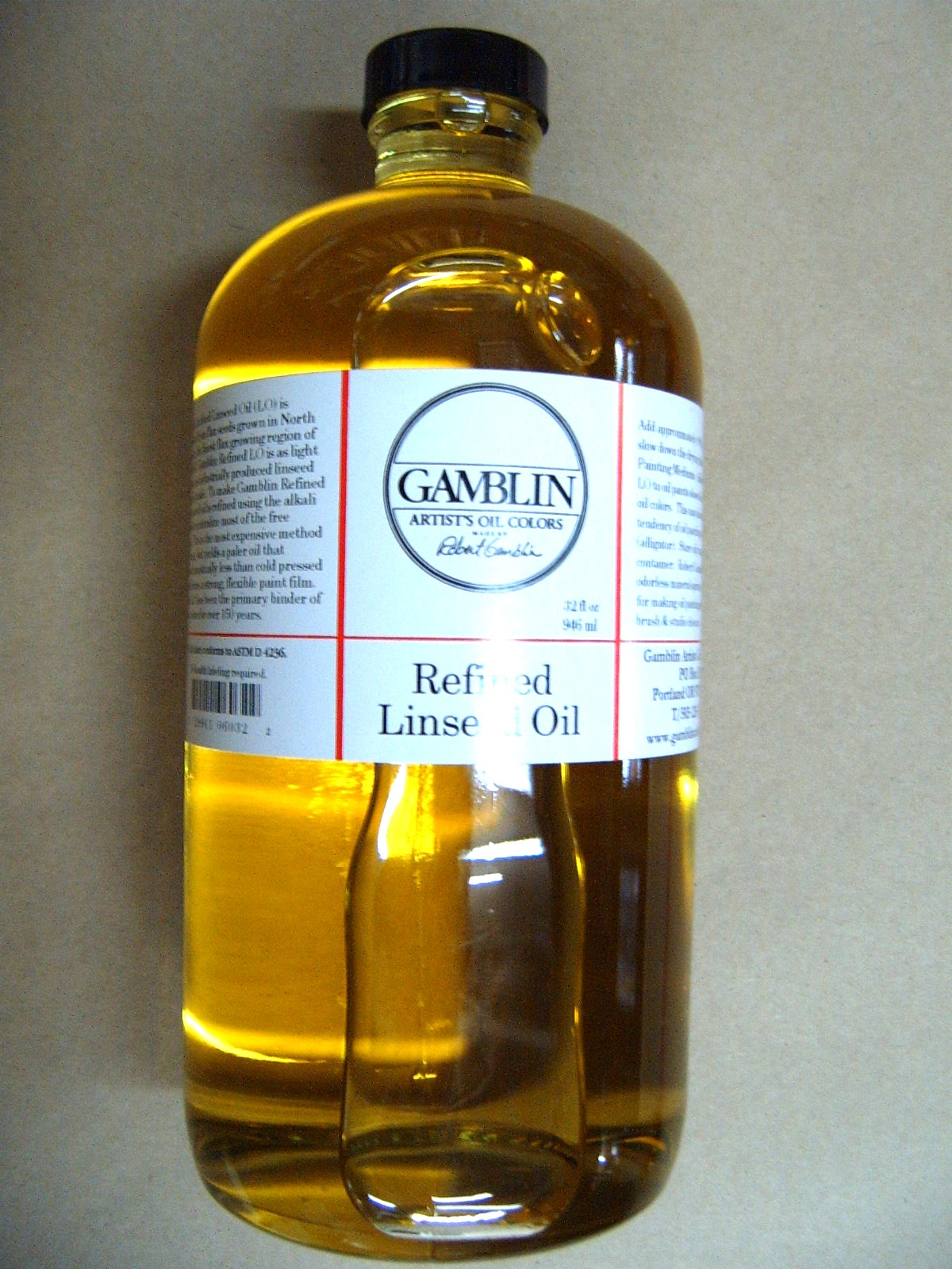 Gamblin Refined Linseed oil